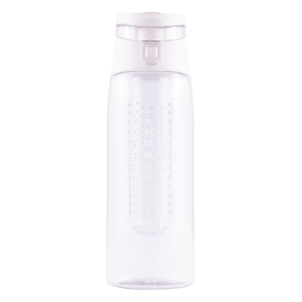 Bidon Mint 700 ml, biały/transparentny z nadrukiem logo d