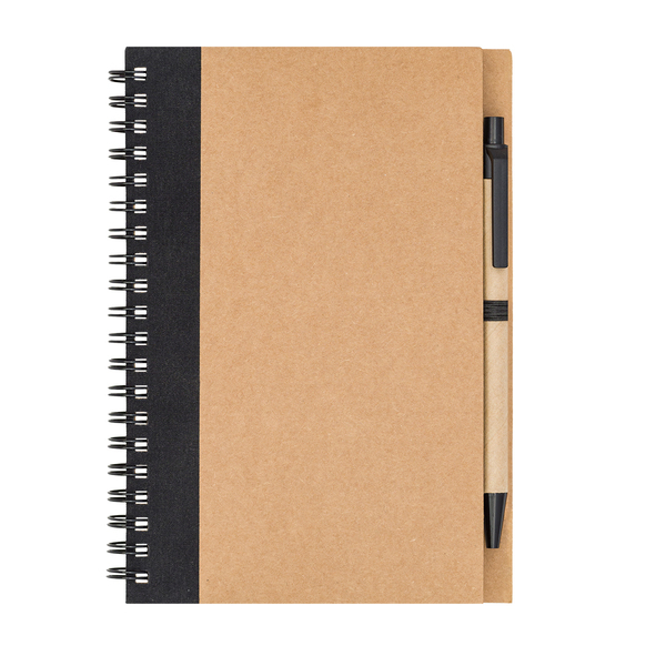 Notes z długopisem Dalvik, czarny z nadrukiem logo b